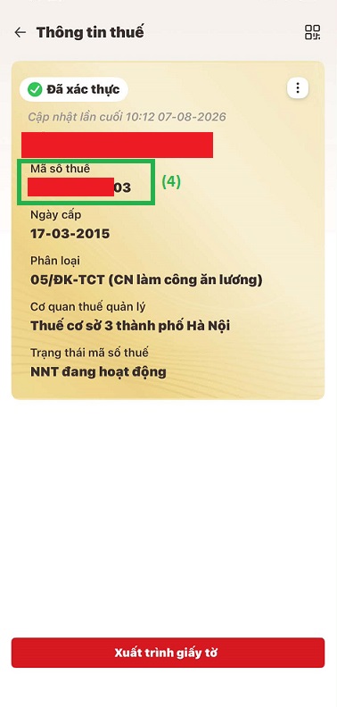 Nhận kết quả