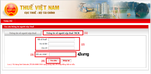 Nhập thông tin tra cứu