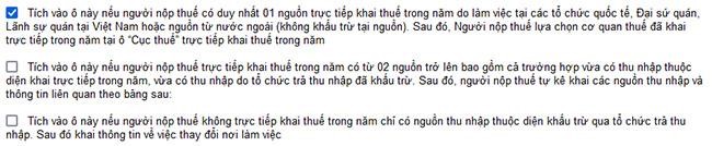 Tích vào đúng trường hợp