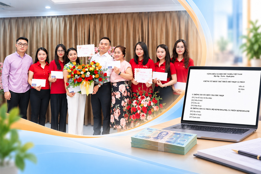 Công ty thưởng tiền 20/10/2026 thì có tính vào thu nhập chịu thuế TNCN tháng 10 2026 không?