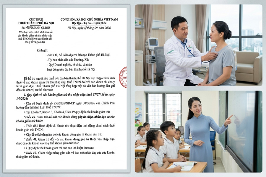 Công văn 47199/HAN-QLDN5: Hướng dẫn giảm trừ chi phí y tế, giáo dục khi tính thuế TNCN