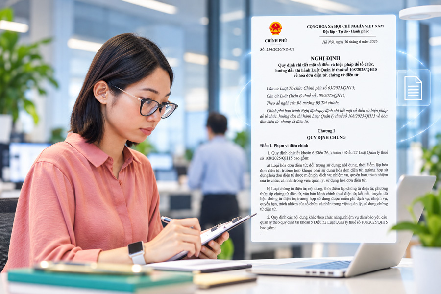 Nội dung chứng từ điện tử theo Nghị định số 254/2026/NĐ-CP